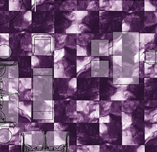 Ефимериалността на пурпурната примка Съвременни търговски плочки на килими
