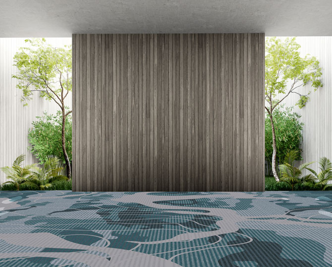 Синя лента за модерни килими
