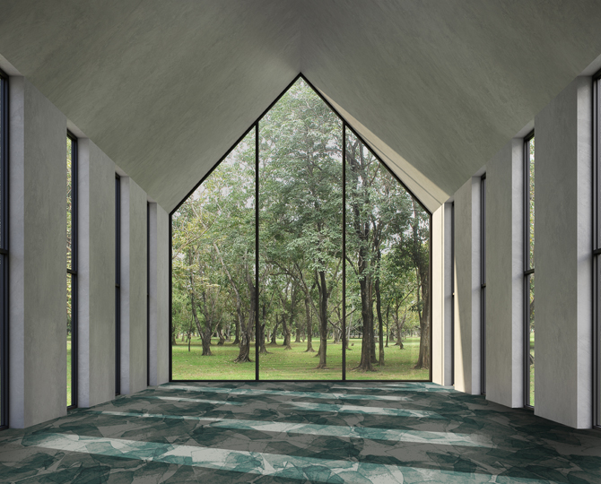 Зелена лента за съвременен килим