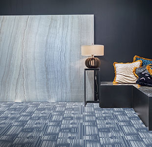 Синя лента Съвременен търговски килим