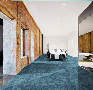 LANDS Blue Loop Natural Texture (Forest) Commercial Carpet Tiles