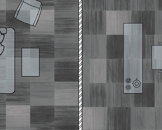 ABSTRACT LINES Grey Loop Modern Commercial Carpet Tiles