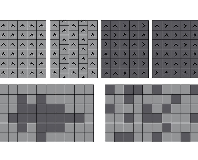 Мондриан Браун-1 Clop Modern Office Carpet Tiles