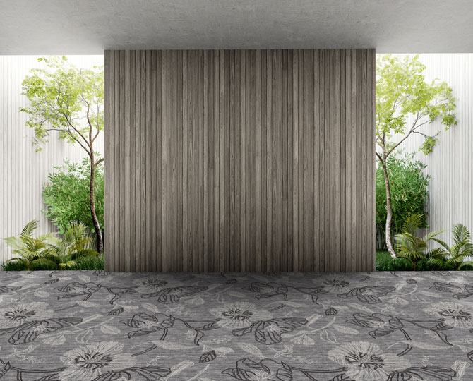 Сив шлифован съвременен килим за банкет