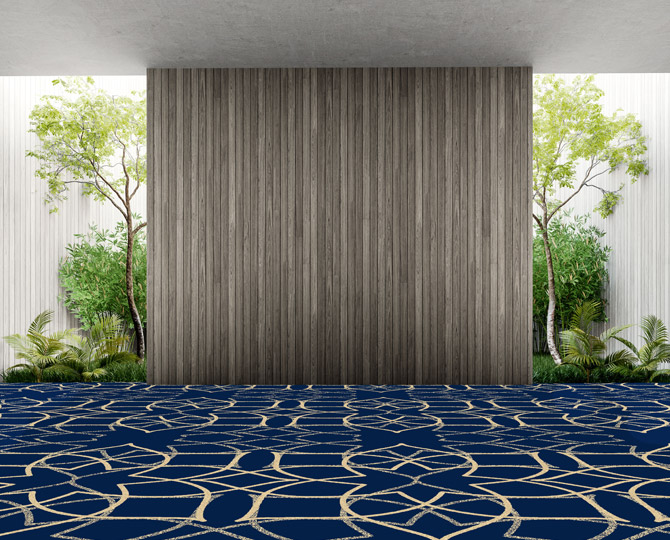 Тъмно синьо нарязан традиционен молитвен килим